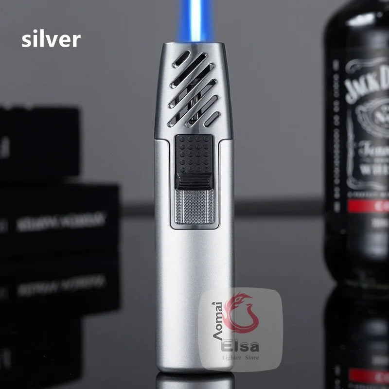 Household Lighter Inflatable Lighter Metal Smoking Gadget Electric Torch Lighter Men's Cigar Lighter Cigarette Accessories Gift