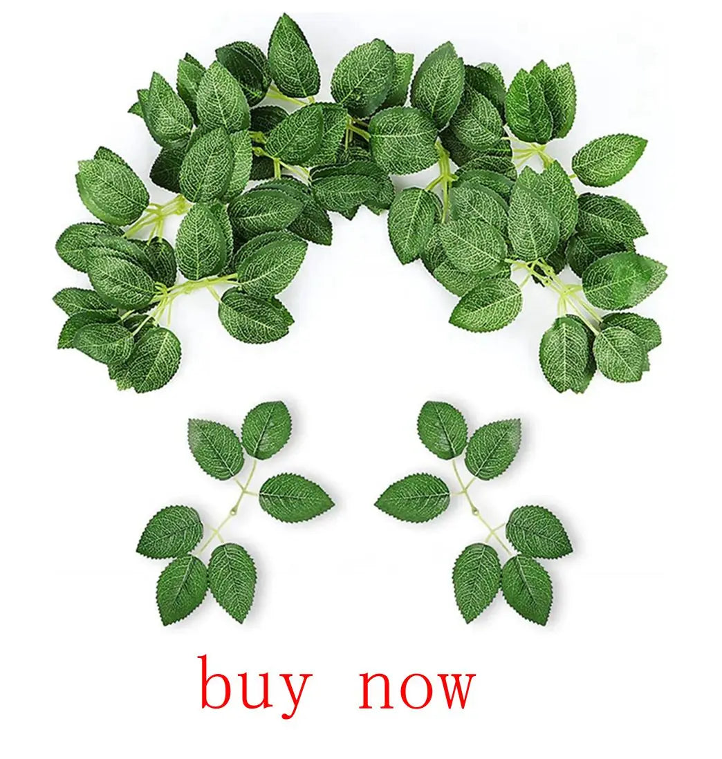 Artificial Ivy Plants Plastic Leaf With Pots Wedding New Year Christmas Decoration For Home Garden DIY Living Room Wall Hanging