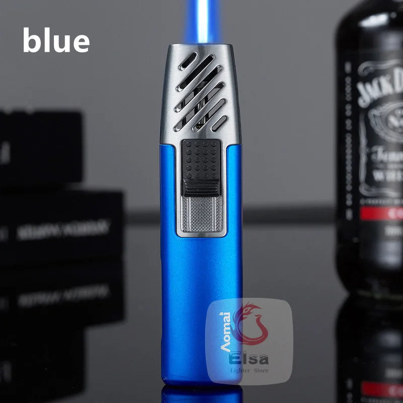Household Lighter Inflatable Lighter Metal Smoking Gadget Electric Torch Lighter Men's Cigar Lighter Cigarette Accessories Gift