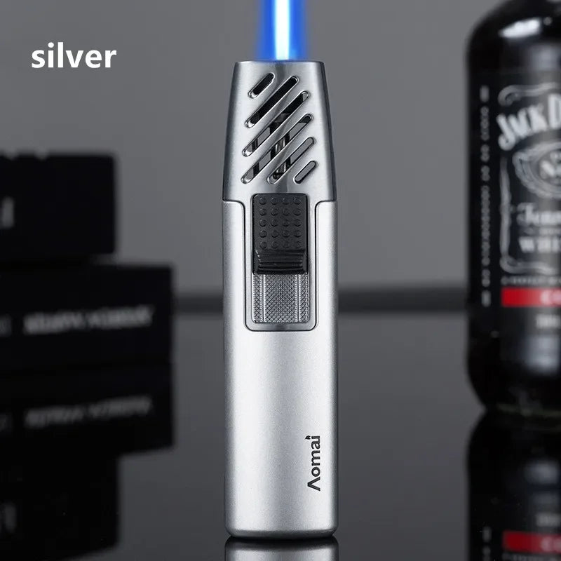 Household Lighter Inflatable Lighter Metal Smoking Gadget Electric Torch Lighter Men's Cigar Lighter Cigarette Accessories Gift